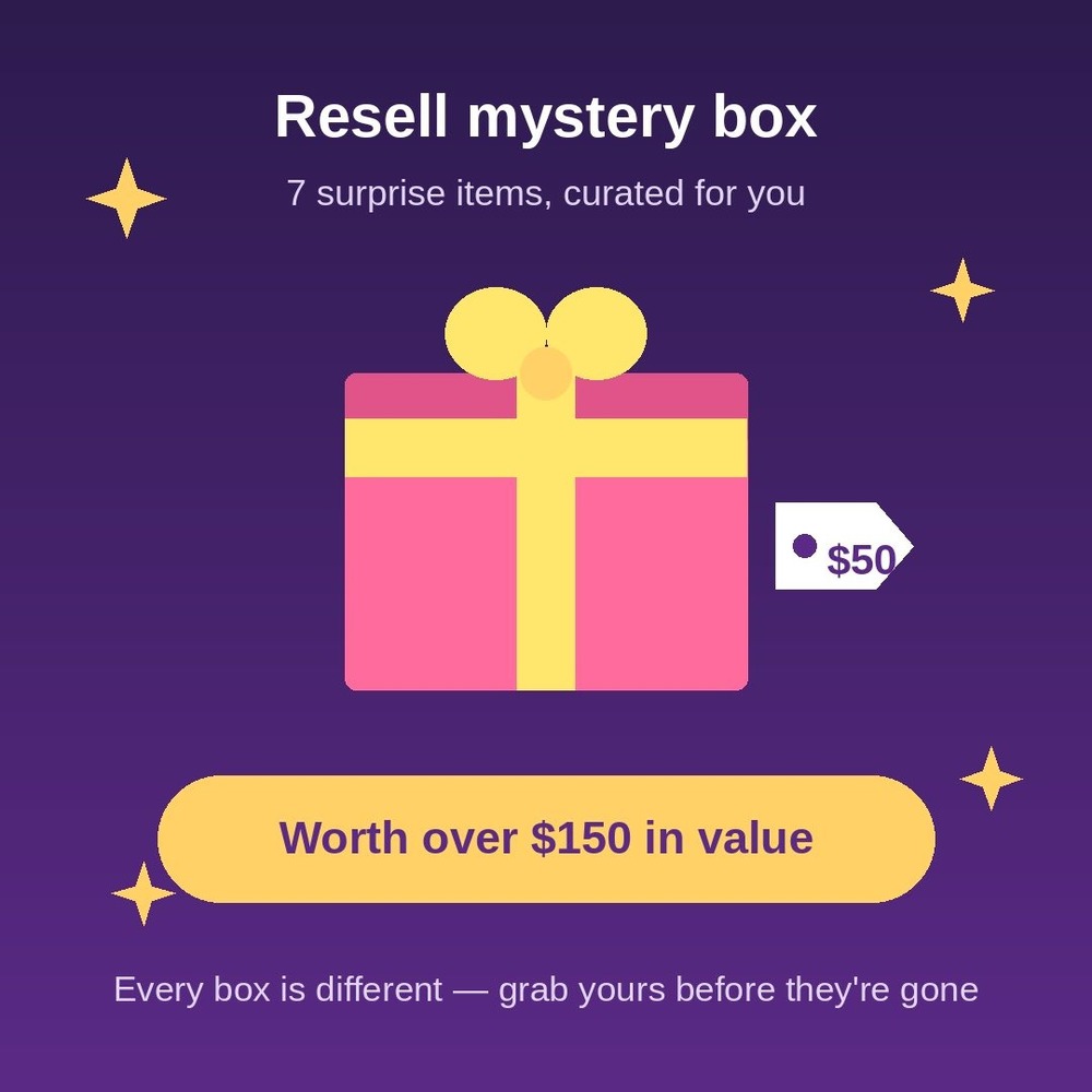Resell Mystery Box 7 Surprise Items Multi Size